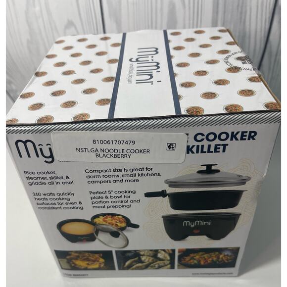 MyMini Noodle Cooker and Skillet  5” inch 260 Watts, Black Brand NEW - Picture 2 of 3